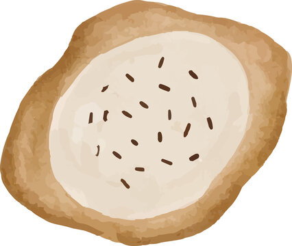 Watercolor Illustration of Serabi