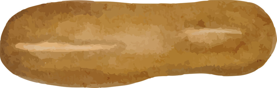 Watercolor Illustration of Cakwe Cake