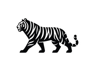 Obraz premium Bold tiger silhouette emblem for wildlife brands animal