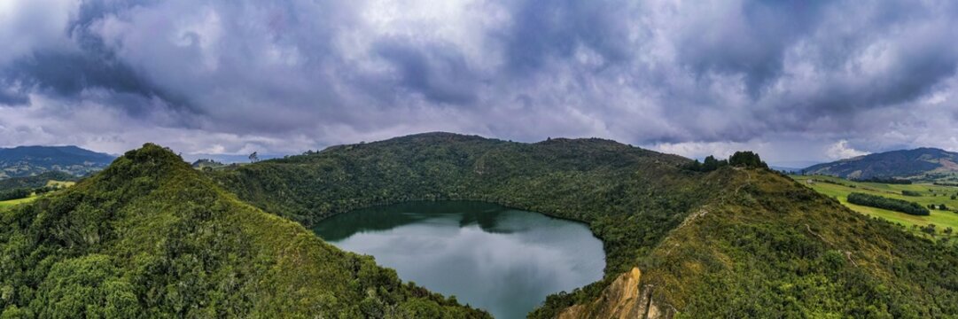 Lake Guatavita, Colombian Andes, Colombia