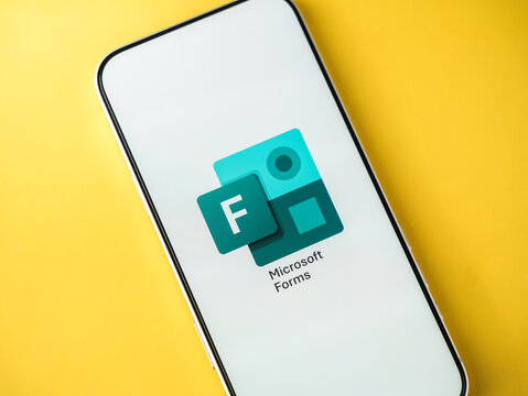 Microsoft Forms logo is displayed on a smartphone screen in Bangalore, India, on June 25, 2026
