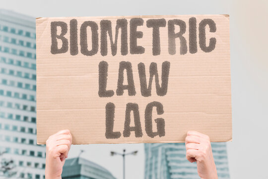 "Biometric law lag" Legislation lags behind technology. OUTDATED. REGULATION. GAP. SLOW. ENFORCE.