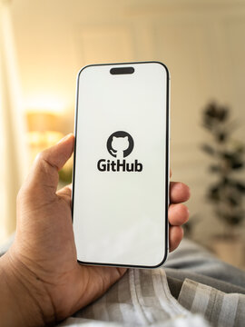 GitHub logo is displayed on a smartphone screen in Bangalore, India, on June 25, 2026