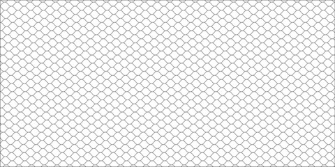 Fishing or soccer net. Repeated hexagon pattern. Black wired mesh texture isolated on white background. Metallic or fabric fence, cage or lattice structure. Vector graphic Illustration. © subang
