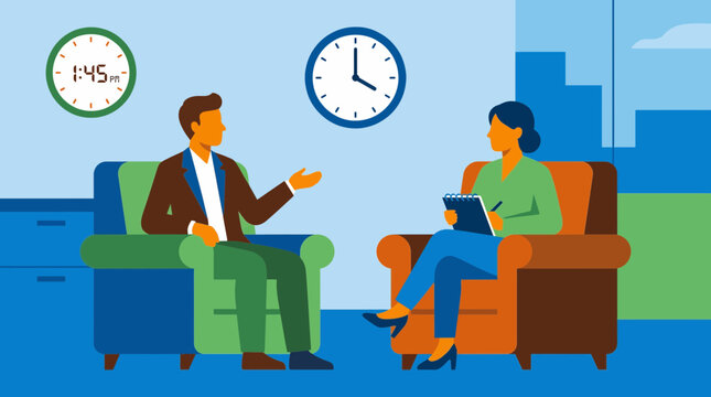 Manager Attending Therapy Session During Extended Lunch Break