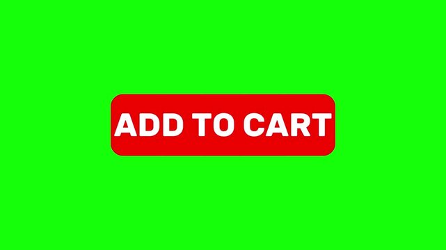 Mouse Cursor Clicking Add to Cart Button Animation, Online Shopping Add to Cart UI Element on Black Background, E-Commerce Web Button Add to Cart Click Motion Graphics