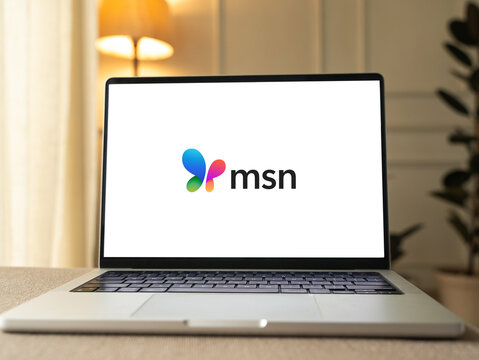 Microsoft MSN logo is displayed on a smartphone screen in Bangalore, India, on June 25, 2026

