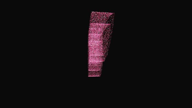 4K medical motion graphics of a rotating human liver anatomy formed by glowing pink and magenta particles on a black background, ideal for healthcare, biology, and science content.