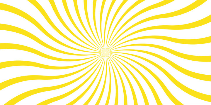 Vintage abstract template with yellow sunrays on light background. Sunlight abstract background. Starburst wallpaper.