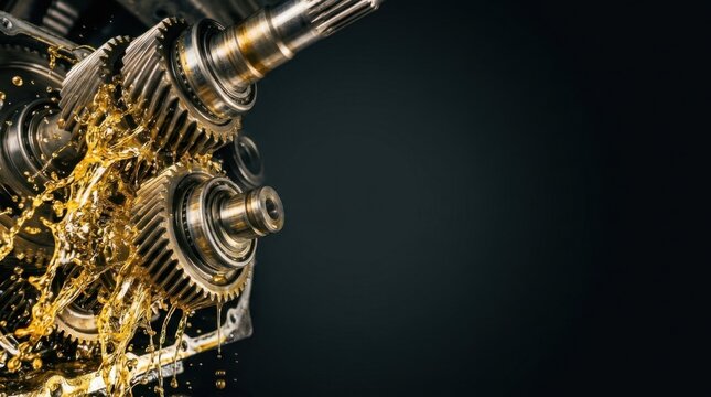 Machine gears sprocket mechanism with oil splashing Technology