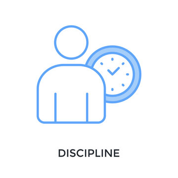 Discipline Icon Lineal Blue Style. Vector Illustration For Graphic Design
