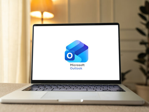 Microsoft Outlook logo is displayed on a smartphone screen in Bangalore, India, on June 25, 2026