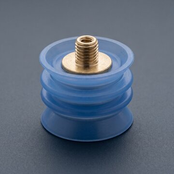 Pneumatic Bellows Suction Cup Assembly Threaded Brass Connector