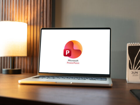 Microsoft PowerPoint logo is displayed on a smartphone screen in Bangalore, India, on June 25, 2026
