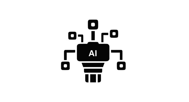 Artificial Intelligence Technology Symbol Icon.