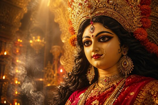 Godess Durga on Maha Navratri, Navadurga, Durga Puja, Sharad Navratri, Jyeshtha Shukla Ashtami/Masik Durga Ashtami, Mahanavami, Vijayadashami, Dussehra, Durga/Mahakali/Jagadamba, Bhavani