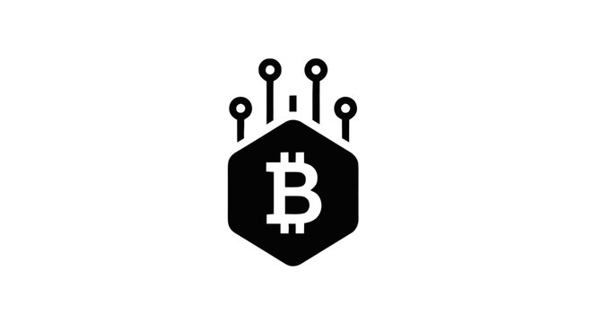 Bitcoin cryptocurrency logo symbol icon.