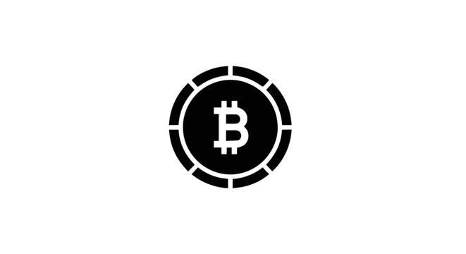 Bitcoin cryptocurrency logo symbol icon.