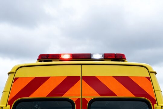 Emergency vehicle roof with flashing lights