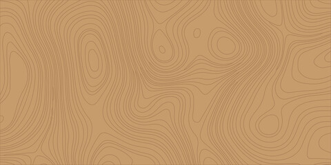 Brown topographic map background with contour lines, abstract geographic grid pattern vector illustration for design. Topographic map or wood grain texture © Creative Arts
