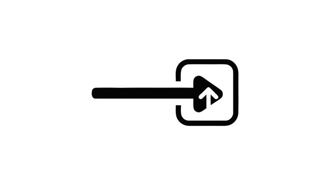 Black arrow pointing up button icon.