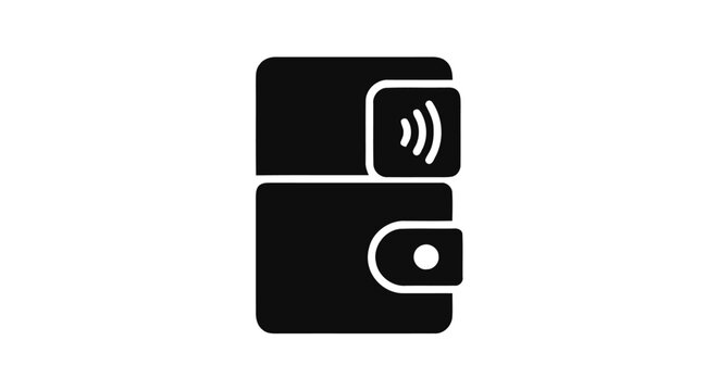 Black credit card with chip.