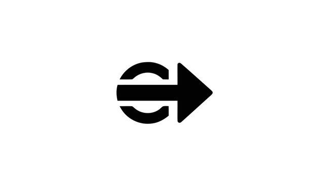 Black Left Arrow Rotation Icon.