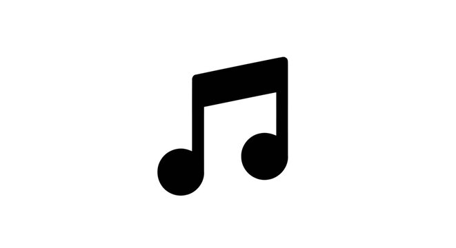 Black musical eighth note symbol.