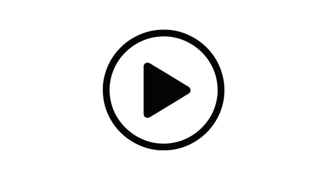 Black play button icon design.