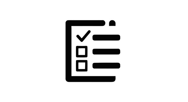Checklist Document Icon Design Element.