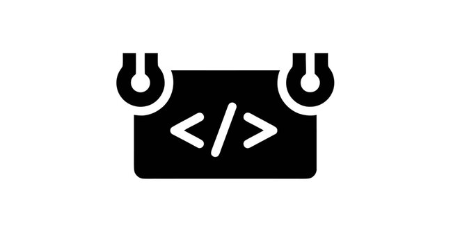 Code programming symbol on card.