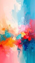 Fototapeta premium a painting of a colorful abstract painting