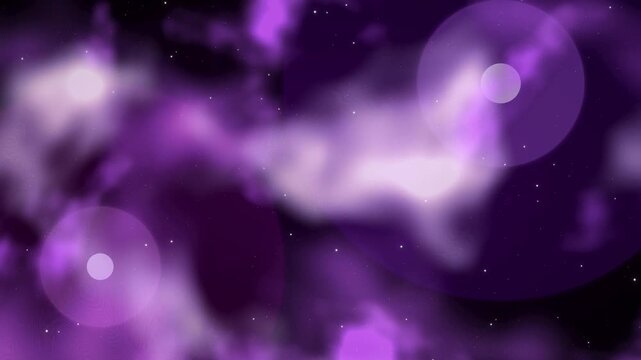 Cinematic space galaxy nebula showing deep amethyst void purple stars
