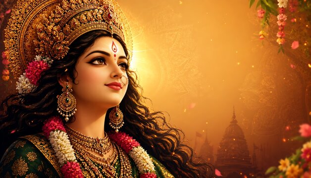 Godess Durga on Maha Navratri, Navadurga, Durga Puja, Sharad Navratri, Jyeshtha Shukla Ashtami/Masik Durga Ashtami, Mahanavami, Vijayadashami, Dussehra, Durga/Mahakali/Jagadamba, Bhavani