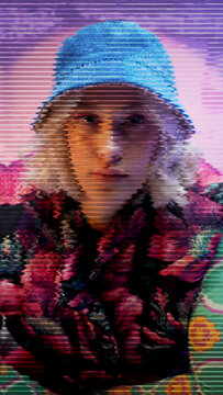 Premium Overlays TV Bad Signal 4 VERTICAL &ndash; Analog TV Interference Effects, Static Noise Overlays and Retro Broadcast Distortion for Video Editing