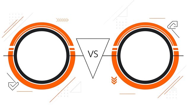 Comparison of two circular orange hula hoops.