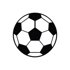 Fototapeta premium Soccer ball silhouette vector flat illustration design.