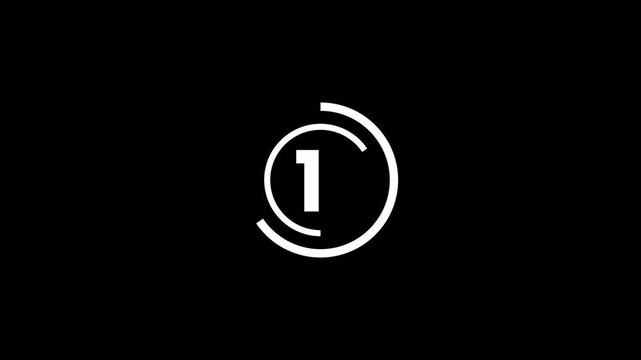 3 second old film leader countdown with dust and scratches 4k.stopwatch from 3 to 0.Countdown timer from 3 to 0 seconds real time.Countdown video on black background.