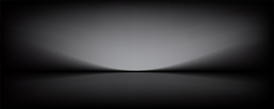 Abstract gradient podium background. Empty gray 3D studio background. Clean scene for product presentation mockup template. eps 10