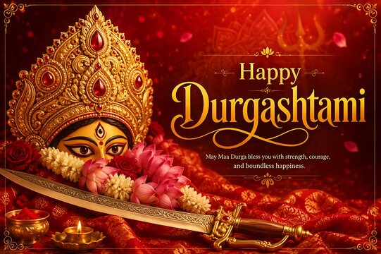 Godess Durga on Maha Navratri, Navadurga, Durga Puja, Sharad Navratri, Jyeshtha Shukla Ashtami/Masik Durga Ashtami, Mahanavami, Vijayadashami, Dussehra, Durga/Mahakali/Jagadamba, Bhavani