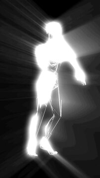 A dancing light woman, Ideal for projects with the subject of abstract light  shows pop music event club disco display 