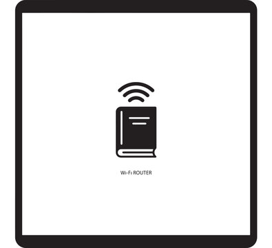 Wi-Fi Router Icon for Wireless Internet Connectivity and Network Technology Concepts