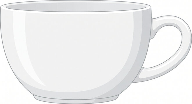 empty white cup