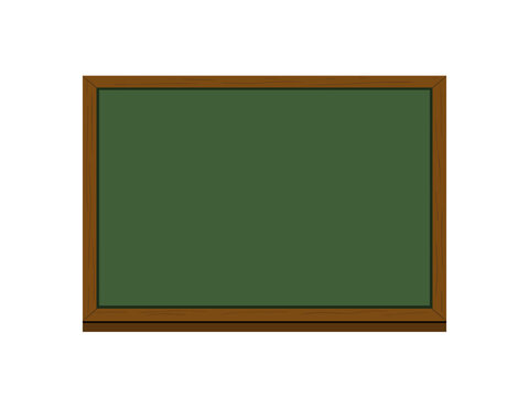 Green School Chalkboard with Wooden Frame Isolated