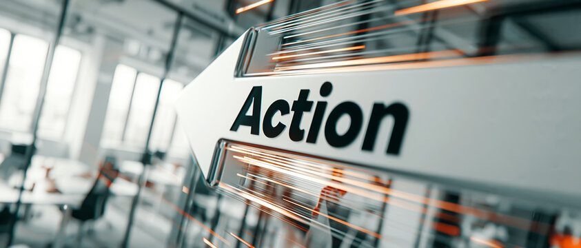 ビジネスの前進と決断をイメージしたActionコンセプト