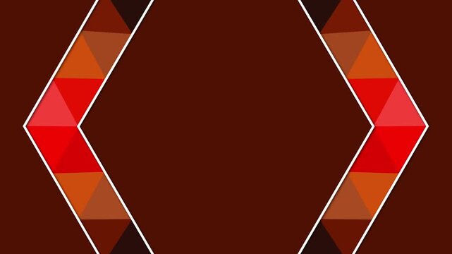 Abstract Modern Geometric Pattern with Orange and Red Accents