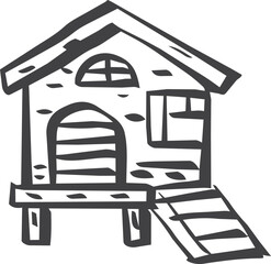 Cute Homestead Doodle Set Hand Drawn Farm Life Illustration © AlinBarBar