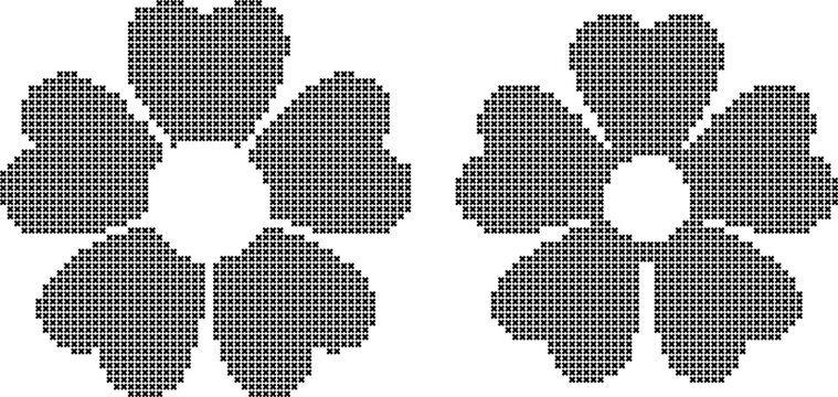 House cross stitch pattern with chimney vector