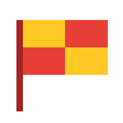 Flat Vector Icon of Corner Flag for FIFA World Cup Football Match Design © Hussain