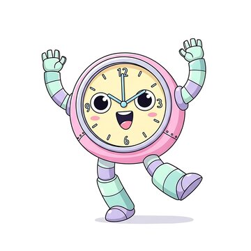 Cute cartoon clock shaped like a cat face.